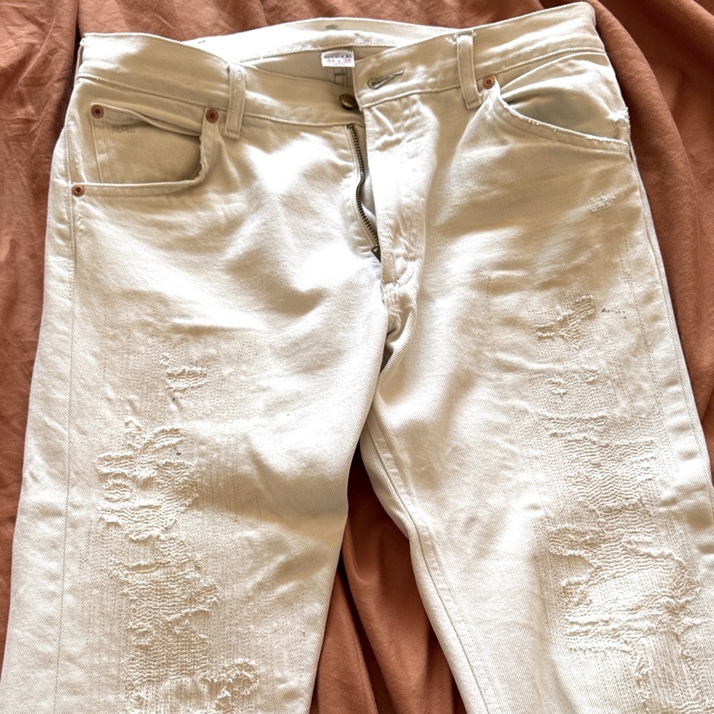 Ralph Lauren Double RL Cream Relaxed Jeans